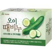 Отшелушивающее и смягчающее мыло для тела с экстрактом огурца и молока «Cucumber Scrub Body Soap».